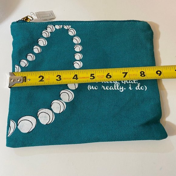 Charming I Need That No Really I Do Teal Makeup Bag Pouch - Picture 9 of 10